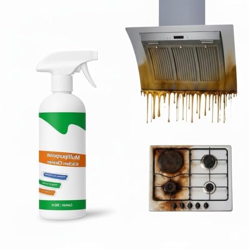 500Ml Kitchen Cleaner Spray Oil & Grease Stain Remover For Gas Stove, Chimney Bbq Exhaust Fan Non-Flammable Nontoxic Magic Degreaser Liquid Spray For Grill All Surface Cleaner