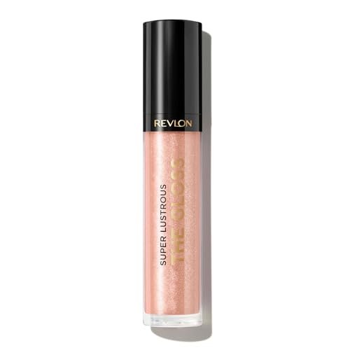 Revlon Super Lustrous Lip Gloss, Non-Sticky, Hydrating, High Shine Finish, 205 Snow Pink, 0.13 Oz