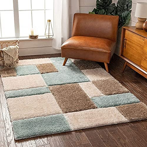 Shaggy Rug For Bedroom Living Room 3X5 Feet Fluffy Plush Area Carpet With Non Slip Backing, Modern Cozy Floor Rug For Home Decor And Comfort (Beige-Pista)