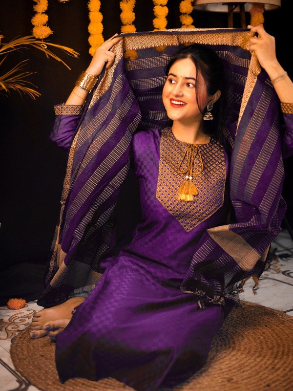 Tibra Attire Women Kurta Pant Dupatta Set
