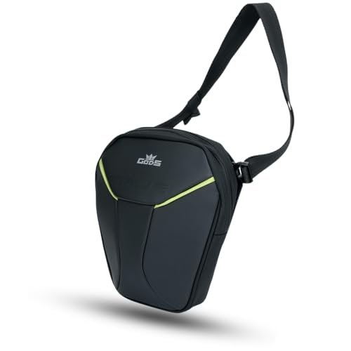 Gods Taur Messenger, Thigh, Waist & Sling Bag | 2.5L Water-Resistant Motorcycle Bag | Bull-Inspired Design | 8-Year Warranty | Riding Gear (Green, Non-Magnetic)