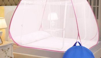 Moca By Monte Carlo Netmosquit Polyester Washable Adults Mosquito Net(Pink, Bed Box)