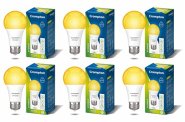 Crompton Dyna Ray 12W Round E27 Led Warm White Pack Of 6