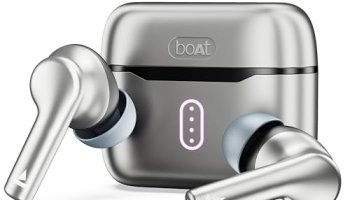 Boat Airdopes 141 Pro Buds, 13Mm Drivers, Metallic Finish, 60Hrs Battery, 4Mics Enx, Fast Charge, Ipx5, V5.3 Bluetooth Tws In Ear Earbuds Wireless Earphones With Mic (Surfer Silver)