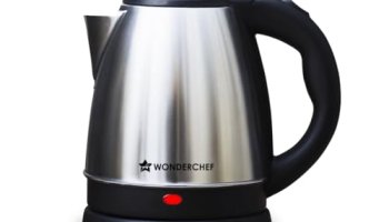 Wonderchef Acura Stainless-Steel Electric Kettle | 1.5 L | Auto Shut-Off | 360 Degree Swivel Base | Thermostat Control | Power Indicator | 1-Year Warranty