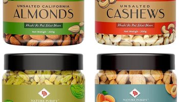 Nature Purify Dry Fruit Combo (Almond + Cashew + Raisins + Apricot) – 200Gm Each Almonds, Cashews, Raisins, Apricots(4 X 200 G)