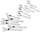 Bergner Essential Plus Passion 6 Dinner Spoon And 6 Dinner Fork, 12 Pcs Stainless Steel Cutlery Set(Pack Of 12)