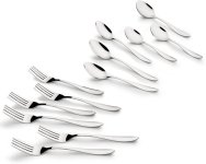 Bergner Essential Plus Passion 6 Dinner Spoon And 6 Dinner Fork, 12 Pcs Stainless Steel Cutlery Set(Pack Of 12)