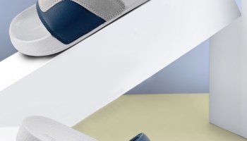 Red Tape Men Slides(Grey, Navy , 9)