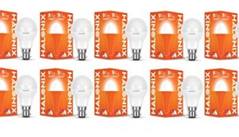 Halonix 9W B22 Led Cool White Bulb, Pack Of 10