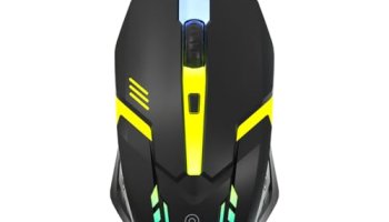 Ptron Flick M12 Wired Usb Mouse With 4 Buttons, 1600 Dpi Optical Sensor, Precision Tracking, Rgb Lights, 4 Adjustable Dpi, Plug & Play Use, Ergonomic Design, For Windows Os (Black)