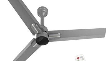 Polycab Wizzy Neo 1200Mm 5-Star Bldc, Remote Ceiling Fan For Living Room| 55% Energy Saving, 100% Copper, High Air Delivery, 6 Speed Setting, Free Installaion | 4-Yr Warranty【Grey Chrome】