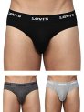 Levi’S Men’S Cotton Modern Regular Fit Solid Briefs (Pack Of 3) (#009-Brief-Asst-P3_Assorted_M)