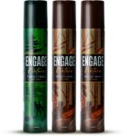 Engage Nature Deo: 2 Woody Musk & 1 Forest Fresh (150Ml X 3) Deodorant Spray  –  For Men(450 Ml, Pack Of 3)