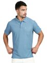 Lux Parker Men Cotton Blend Regular Fit Polo Shirt 1102_1Pc_Adriatic Blue, Medium
