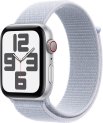 Apple Watch Se Gps + Cellular 44Mm Silver Aluminium With Blue Cloud Sport Loop(Blue Cloud Strap, Free Size)