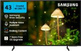 Samsung Crystal 4K Infinity Vision 108 Cm (43 Inch) Ultra Hd (4K) Led Smart Tizen Tv 2025 Edition With 4K Upscaling | Hdr 10+ | Voice Assistance Remote Control | Purcolor | Slim Look | Samsung Knox Security | 100+ Free Channels | Universal Gestures(Ua43Ue84Afulxl)