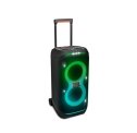 Jbl Partybox 320, Portable Bluetooth 240W Party Speaker, Ai Sound Boost, Futuristic Light Show, Multispeaker Connection By Auracast, Telescopic Handle & Wheels, Dual Guitar & Mic Inputs (Black)