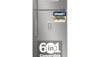 Bosch Max Convert 368L, 3-Star, Inverter Frost Free Double Door Refrigerator With Water Dispenser (Ctc39S03Di, 6-In-1 Convertible, Vitafresh Technology, 2 Cooling System, Shiny Silver)