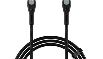 Boat Type C To C 65W Fast Charging Cable With 480 Mbps Data Transfer, Tangle-Free Cable In Premium Nylon Braided Design (Carbon Black)