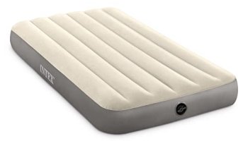 Intex Polyvinyl Chloride (Pvc) Deluxe Singlehigh Airbed Twin, Beige