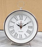 Vok57 Vintage Handmade Table Clock | Classic Roman Numeral Wooden Desk Clock For Office, Living Room & Home Decoration