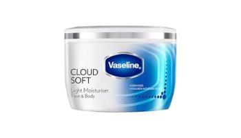 Vaseline Cloud Soft, Light Moisturiser, 300 Ml, For Plump, Soft Skin, With Ceramides & Hyaluron Fillers, 10X Hydration Volume, Non-Sticky