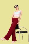 Yozo Regular Fit Women Maroon Trousers