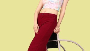 Yozo Regular Fit Women Maroon Trousers