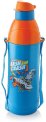 Cello Puro Junior 600 Hot Wheel Print Water Bottle For Kids | Easy Carry Wrist Belt 470 Ml Plastic Bottle(Pack Of 1, Blue)