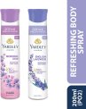 Yardley London Morning Dew Refreshing Body Spray 200Ml + English Lavender 200Ml Deodorant Spray  –  For Women(400 Ml, Pack Of 2)
