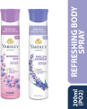 Yardley London Morning Dew Refreshing Body Spray 200Ml + English Lavender 200Ml Deodorant Spray  –  For Women(400 Ml, Pack Of 2)