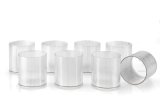 Clazkit Pet Glass Juice Tumblers, 120 Ml Drinking Glasses For Freshly Squeezed Juices, Smoothies, And Beverages Set Of 8 – Color May Vary