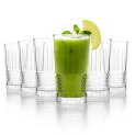 Cello Brilliant Hi-Ball Tumbler Glass Set 275 Ml Set Of 6 | Comfortable Grip & Stackable | Perfect Stylish Glasses For Drinking Water, Juice, Cocktail, Mocktail, Cold Drinks | For Daily Use & Gifting