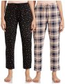 Amazon Brand – Symbol Women’S Cotton Ankle Length Regular Fit Pyjama Set (Combo Pack Of 2) (Sbt-02 Cont_Black & Blush_L)