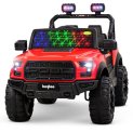 Baybee Bronco Battery Operated Electric Ride On Toy Jeep With Rgb Windshield Light & Music For Kids, Boys, Girls, Baby Big Car To Drive, 3 To 8 Years, Red