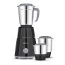 Bajaj Gx-1 Mixer Grinder 500W | Superior Mixie For Kitchen | 2-In-1 For Dry Grinding | Blade Function With Titan Motor | 3 Stainless Steel Mixer Jars | 1 Year Product Warranty By Bajaj 【Black】
