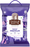 India Gate Flavourful & Fine Daily Premium | Long & Slender Grains | Naturally Aged Basmati Rice (Long Grain, Polished)(5 Kg)
