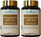 Neuherbs Ashwagandha 1000 Plus – Pure Herbs Extract For General Wellness(2 X 60 Tablets)