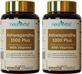 Neuherbs Ashwagandha 1000 Plus – Pure Herbs Extract For General Wellness(2 X 60 Tablets)