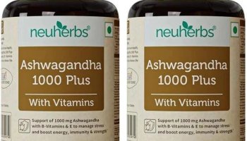 Neuherbs Ashwagandha 1000 Plus – Pure Herbs Extract For General Wellness(2 X 60 Tablets)