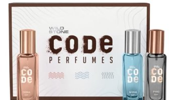 Wild Stone Code Luxury Edp Perfumes Gift Set For Men, Pack Of 3 (3X20Ml) | Premium Long Lasting Perfume Gift Pack | Gift For Him For Any Occasion | Long-Lasting Fragrances With Acqua, Pyro And Terra