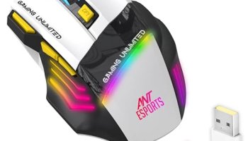 Ant Esports Gm100 V2 Optical Gaming Mouse,7 Button Wired Usb Mouse, 4000 Fps Sensor, 3600 Dpi, Rgb Lighting,1.5M Pvc Cable, Ergonomic Design, For Windows Pc, Laptop,Gaming & Office Use- Black & White
