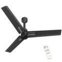 Polycab Wizzy Neo 1200Mm 5-Star Bldc, Remote Ceiling Fan For Home | 100% Copper, High Air Delivery, 7 Speed Setting, Sleep Mode, Reverse Rotation, Boost Technology | 3+1 Years Warranty【Black Silver】