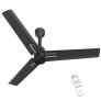 Polycab Wizzy Neo 1200Mm 5-Star Bldc, Remote Ceiling Fan For Home | 100% Copper, High Air Delivery, 7 Speed Setting, Sleep Mode, Reverse Rotation, Boost Technology | 3+1 Years Warranty【Black Silver】