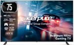 Acerpure Nitro 189.2 Cm (75 Inch) Qled Ultra Hd (4K) Smart Google Tv With 120 Hz Gtv 5.0 |Android 14 |Dolby Vision & Dolby Atmos|50W Sound|Tuner|Wi-Fi Direct|Allm |Vrr|Memc|Karaoke|Ai|Gaming |Wall Mount(Ap75Ug75Pnto5)