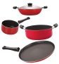 Nirlon Odor Free 3 Layer Non Stick Coating Cookware Gift Item Set Of 4 Pieces With Bakelite Handle(Ft13_Dkd(M)_Sp(B)_Cs24)