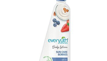 Everyuth Naturals Sun Care Berries Body Lotion 500Ml For Men & Women | 24Hr Hydration | Deep Moisture Care For Dry Skin | Enriched With 100% Natural Almond Milk | Enhanced With Spf 15