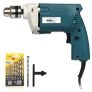 Wondercut Wc-Ed-10-B-Cmb Drill Machine 10Mm With Free 13Pcs Hss Drill Bits & 1Pc Masonary Bit Combo, Blue