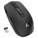 Ambrane Wireless Mouse With 2.4Ghz, Usb Nano Dongle, Silent Click, Optical Orientation Click Wheel, 4 Buttons, 1600 Adjustable Dpi, Both Hand Use, Compatible With Pc, Mac, Laptop (Sliq 3, Black)